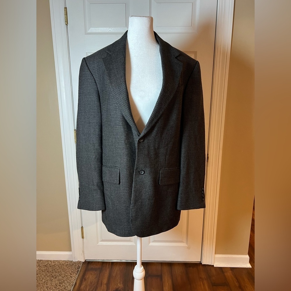 Oscar De La Renta Men's Multicolor Check 100% Wool Sport Coat Size 40R